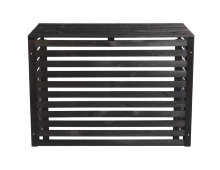 Värmepumpsskydd Trä Svart 96 x 71 x 53 cm